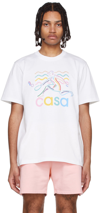 Casablanca Logo-print Organic-cotton Jersey T-shirt In White