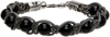 Emanuele Bicocchi Silver & Black Large Beaded Bracelet In Silver