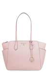 Michael Michael Kors Marilyn Large Leather Tote In Pink