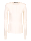 Amiri Cashmere Roundneck Transparent Pull In Beige