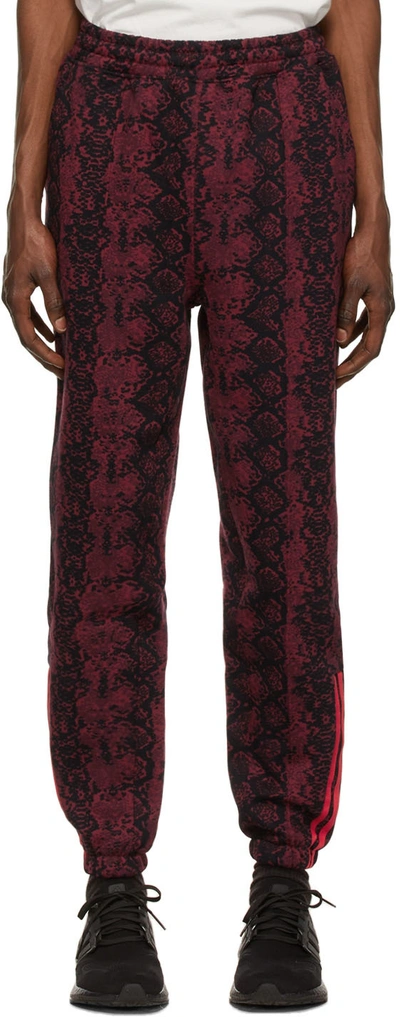 Adidas X Ivy Park Burgundy Cotton Lounge Pants In Cherry Wood