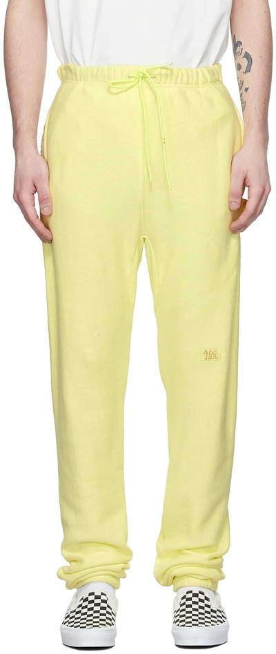 Advisory Board Crystals Yellow Cotton Lounge Pants In Sulphur