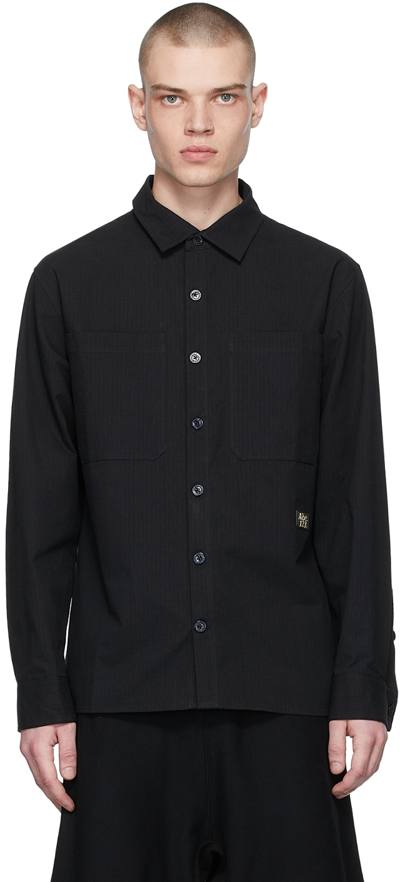 Advisory Board Crystals Black Cotton Shirt In Anthracite