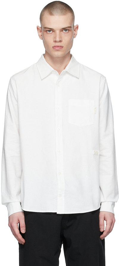 Advisory Board Crystals White Cotton Shirt In Selenite