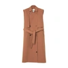 AERON DELRAY - SLEEVELESS TRENCH WITH PERSONALIZED A BUTTONS