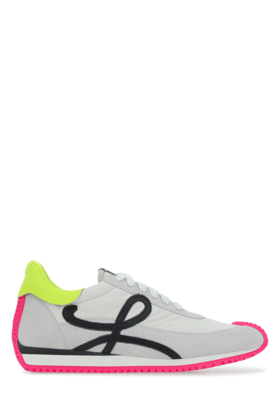 Loewe Flow Runner Trainers In White Synthetic Fibers