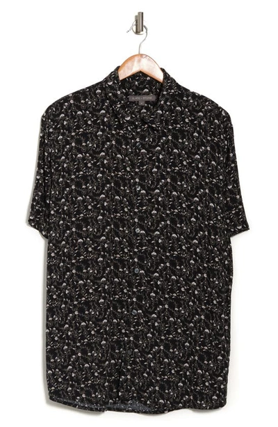 Slate And Stone Floral Short Sleeve Shirt In Black Blossom Print