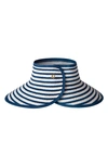 Eric Javits Brooke Visor In Navy/ White