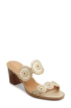 Jack Rogers Lauren Mid Heel In Platinum/ Platinum