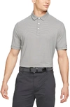 Nike Pinstripe Player Polo In Black/ Pure/ Brushed Silver