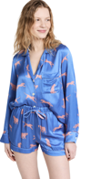 Rails Clarise Graphic-print Satin Pyjama Set In Pink Cheetahs