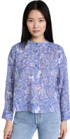 SUNDRY WILD FLORAL HENLEY TOP