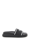 Alexander Mcqueen Black Oversized Hybrid Signature Slides In Nero
