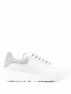 Alexander Mcqueen Leather Upper And Ru In White Dove Grey