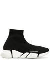 BALENCIAGA BALENCIAGA WOMAN BLACK SPEED 2.0 trainers WITH WHITE AND TRANSPARENT SOLE