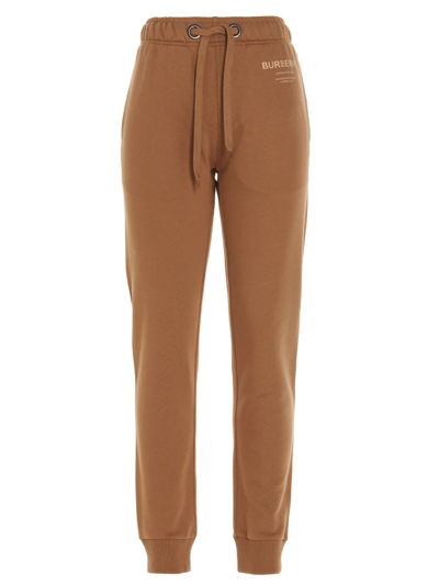 Burberry Horseferry Cotton Jersey Sweatpants In Camel