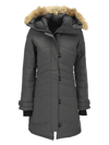 Canada Goose Lorette Hooded Down Parka With Genuine Coyote Fur Trim In Graphite