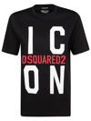 Dsquared2 Vert Icon Cotton Jersey T-shirt In Black