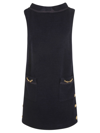 GUCCI GUCCI REAR ZIP EMBELLISHED SLEEVELESS DRESS