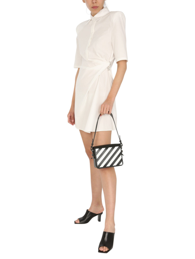 Off-white Chemisier Dress In Bianco