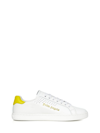 Palm Angels Tennis Logo-embossed Low-top Sneakers In Bianco/giallo