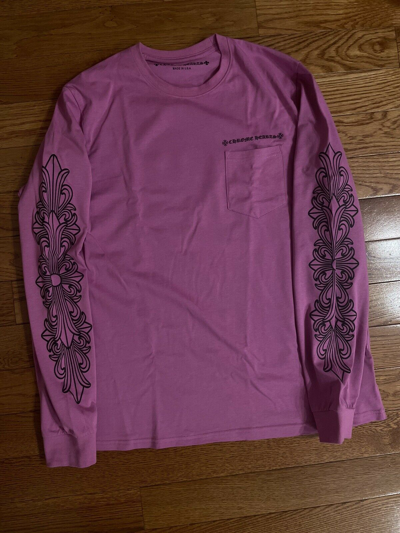 Pre-owned Chrome Hearts Ch Purple Long Sleeve T-shirt Size Xl
