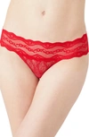 B.tempt'd By Wacoal 'lace Kiss' Thong In Crimson Red