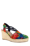 Impo Taedra Stretch Espadrille Platform Wedge Sandal In Tropical Multi