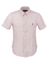 Polo Ralph Lauren Slim-fit Linen Shirt In Pink