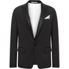 Dsquared2 Black Jacket With White Henderkechief For Boy In Black