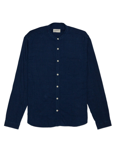 Oliver Spencer New York Special Navy Cotton Shirt In Indigo Rinse
