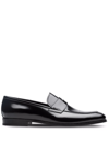 PRADA BRUSHED-LEATHER LOAFERS