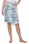Wash Lab Denim Sally Jagged Denim Skirt In Tsunami Blue