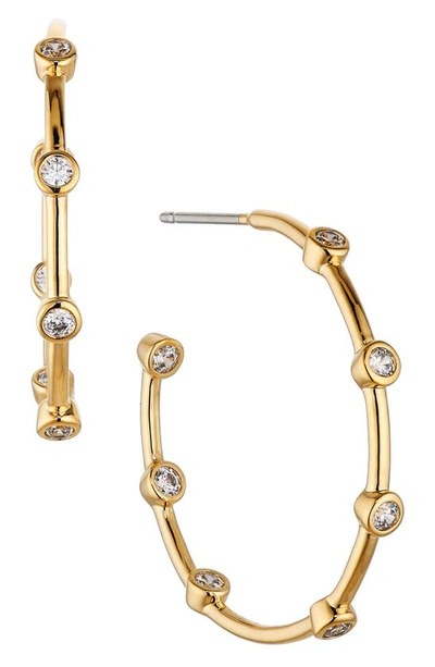 Nadri Daylight Bezel C Hoop Earrings In Gold