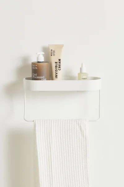 Urban Outfitters Bath Towel Bar And Shelf In White
