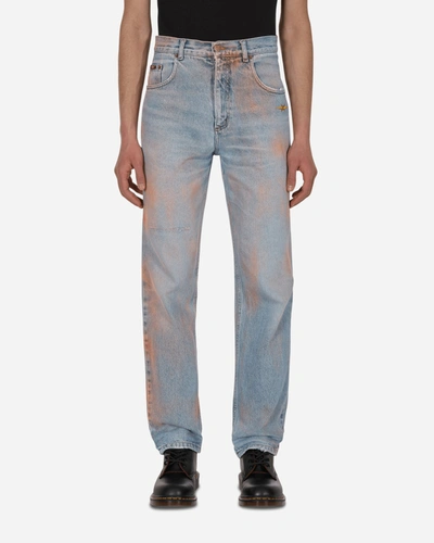 Phipps Spray Painted Vintage Denim Pants Blue In Multicolor