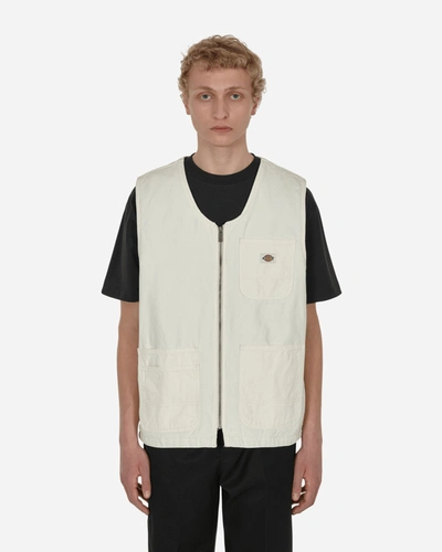 Dickies Duck Logo-patch Cotton Vest In White