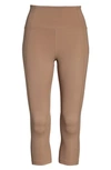 Girlfriend Collective High Waist Capri Leggings In Brownie