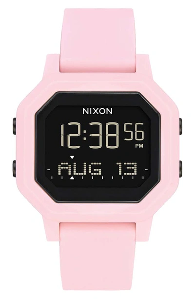 Nixon Siren Digital Watch, 38mm In Pale Pink