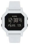 Nixon Siren Digital Recycled Plastic Strap Watch, 36mm In White