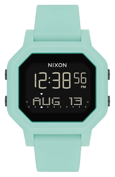 Nixon Siren Digital Watch, 38mm In Aqua