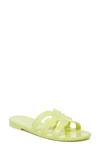 Sam Edelman Women's Bay Logo Emblem Jelly Slide Sandals Women's Shoes In Green