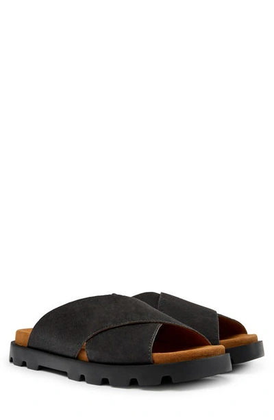 Camper Brutus Slide Sandal In Black