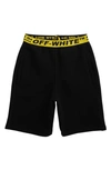 OFF-WHITE KIDS' INDUSTRIAL LOGO JOGGER SHORTS