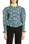 Batsheva + Laura Ashley Grace Floral-print Cotton-poplin Blouse In Allerton