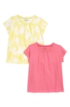 Harper Canyon Kids' Short Sleeve T-shirt In Yellow Lemonade Tie Dye Pack