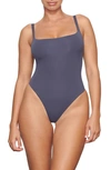 Skims Fits Everybody Square Neck Sleeveless Bodysuit In Deep Royal