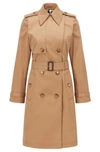 HUGO BOSS BELTED TRENCH COAT IN WATER-REPELLENT TWILL