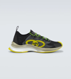 Gucci Run Lace-up Sneakers In Bl-s.gr-s.gr-tr/bl-s