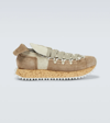 Acne Studios Nofo Suede And Leather Trainers In White,off White